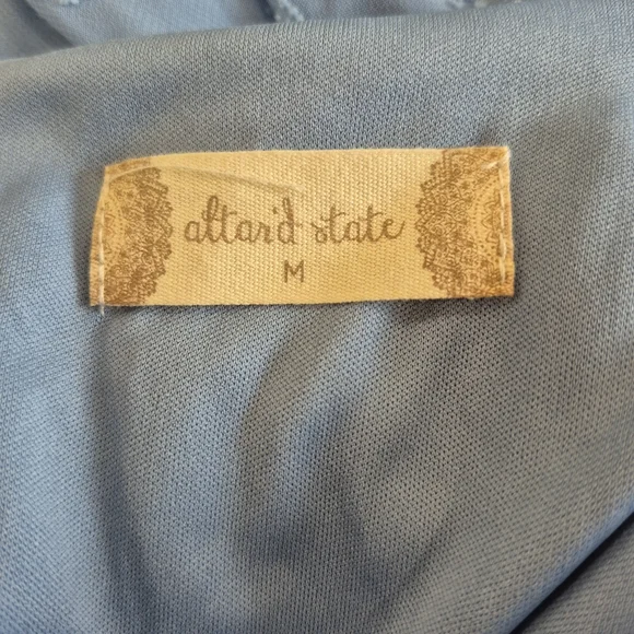 Altar'd State Blue Wrap Blouse with Long Sleeves - Picture 5 of 5